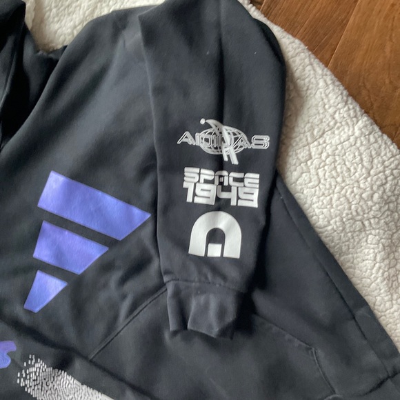 adidas 2020 SS Street Style Logo Hoodie Mens Sz Large.black - Picture 3 of 5